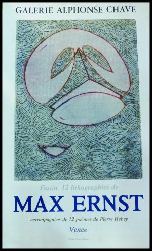 (alt="Max ERNST, original vintage poster, 1974, Galerie Alphonse CHAVE, VENCE")