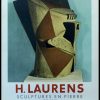 (alt="Henri LAURENS - Galerie Louise LEIRIS, sculptures en pierre, original vintage gallery poster printed by MOURLOT Paris 1958")