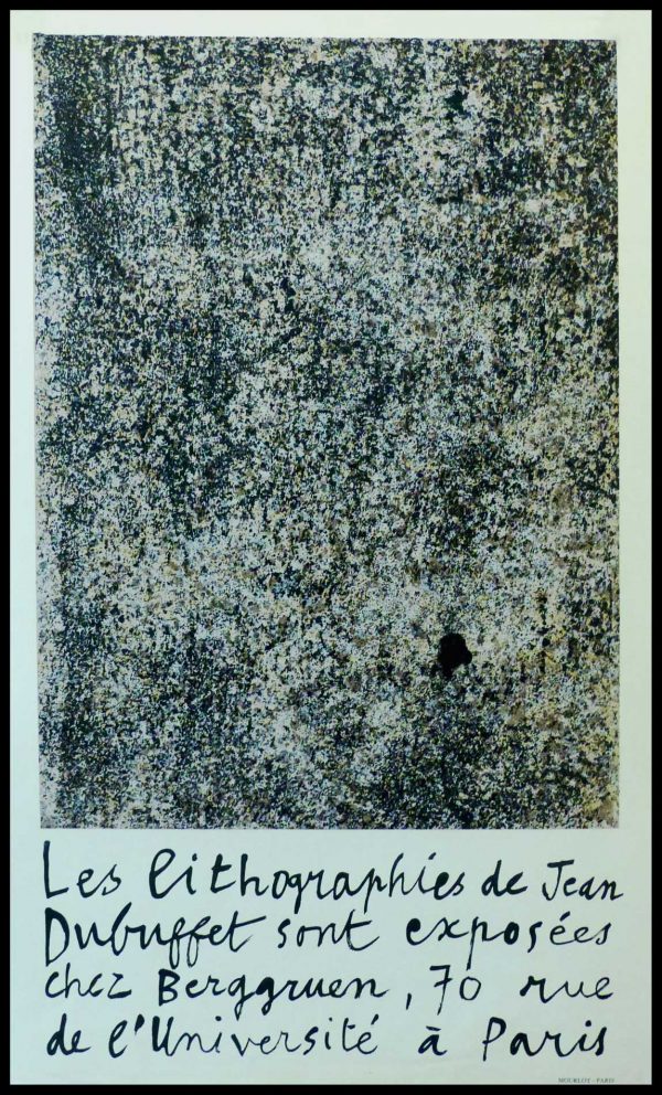 (alt="original lithography Jean DUBUFFET - Galerie Berggruen 1960 printed by MOURLOT Paris")