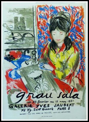 (alt="GRAU SALA - Gallery Yves JAUBERT Paris, original gallery poster printed by Guillard Gourdon 1971")