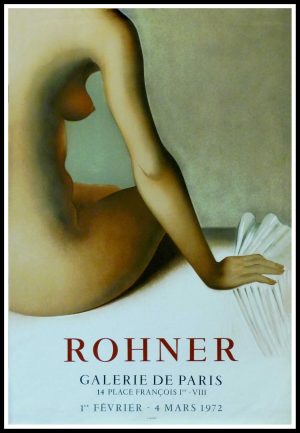 (alt="ROHNER - Galerie de Paris, original gallery poster printed by MOURLOT 1970")