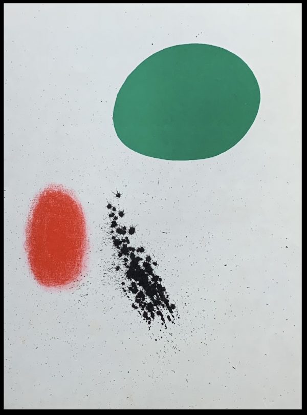 (alt="Original lithography, Joan Miro, Composition 1961, printed by les Ateliers Mourlot, Paris")
