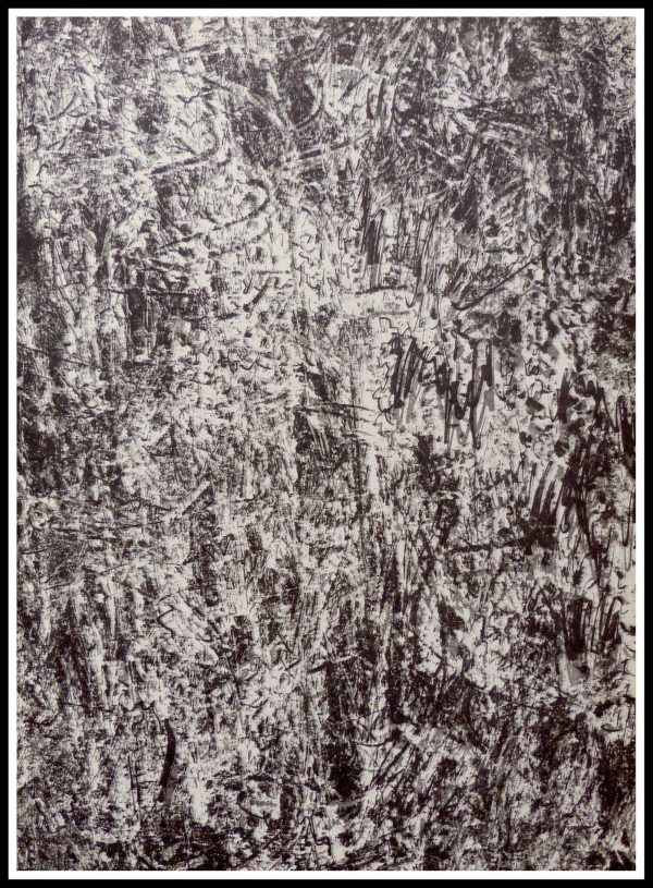 (alt="François FIEDLER 1960 taille 38 x 28 cm composition abstraite, Imprimerie ARTE, 1960")