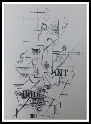 (alt="Lithographie originale Georges BRAQUE Papiers collés 38 x 28 cm cm 1963 Imprimerie ARTE")