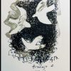 (alt="lithographie Georges BRAQUE, Hommage à DUFY, lettre à mon peintre, signée dans la planche imprimerie Mourlot 1965")