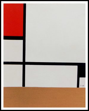 (alt="Pochoir original Piet MONDRIAN 31.5 x 24.5 cm Composition Daniel Jacomet 1957 Edition Limitée 1500 copies")