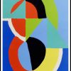 (alt="pochoir original Sonia DELAUNAY 31.5 x 24 cm Rythme de couleurs 1956 Imp. Daniel JACOMET 1500 copies")