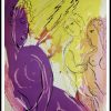 (alt="original lithograph, Marc Chagall, La bible, Ange du paradis, printed by MOURLOT 1956")
