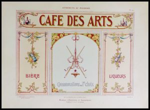 (alt="A. CHARAYRON and Léon Durant - Attributs au pochoir, original lithograph, printed by Raymond Bilard, 1914, art deco")