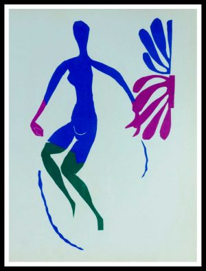 Lithographie Matisse 1958 nu bleu roseaux
