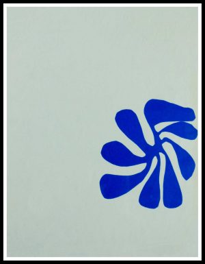 Lithographie Matisse fleur bleu