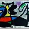 (alt="lithographie originale Joan MIRO - composition abstraite - 56 x 38 cm - DLM 1970, Imprimerie ARTE")