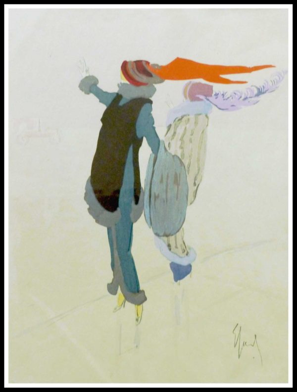 (alt="Enrico SACHETTI - Robes et Femmes - fashionable ladies, original stencil 1913")