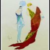 Enrico SACHETTI - Robes et Femmes - fashionable ladies, original stencil 1913