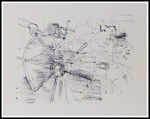 Le gouvernail 46 x 36 cm condition A+ Raoul Dufy 1949