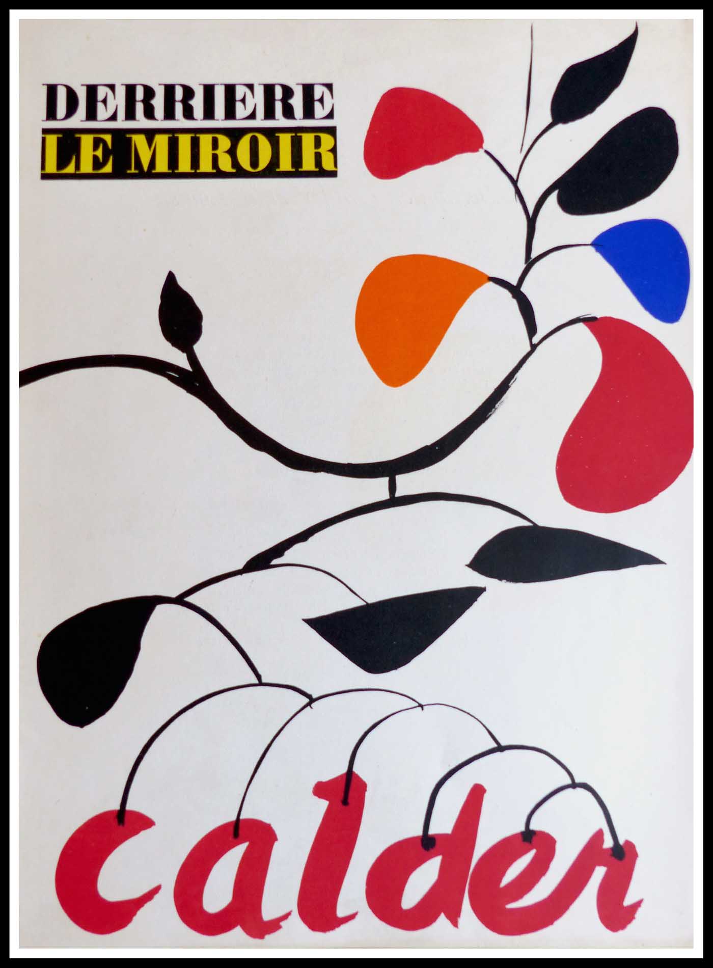 Couverture originale CALDER 38 x 28 cm signed printed by ARTE 1953 Derrière le miroir