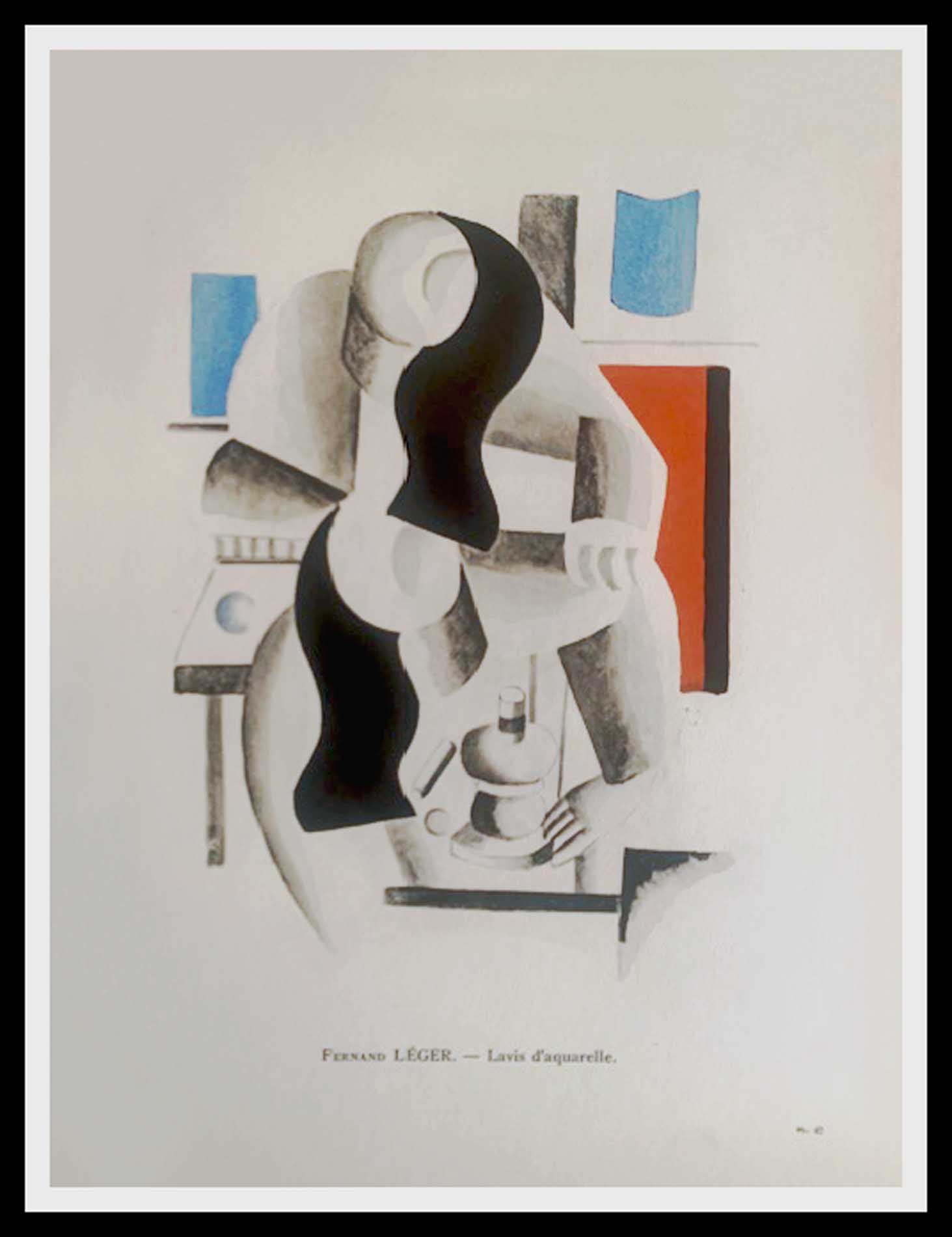 Fernand LEGER - Lavis d aquarelle - planche 47 - 27.4 x 20.5 cm Imprimé et publié par Daniel Jacomet 1929