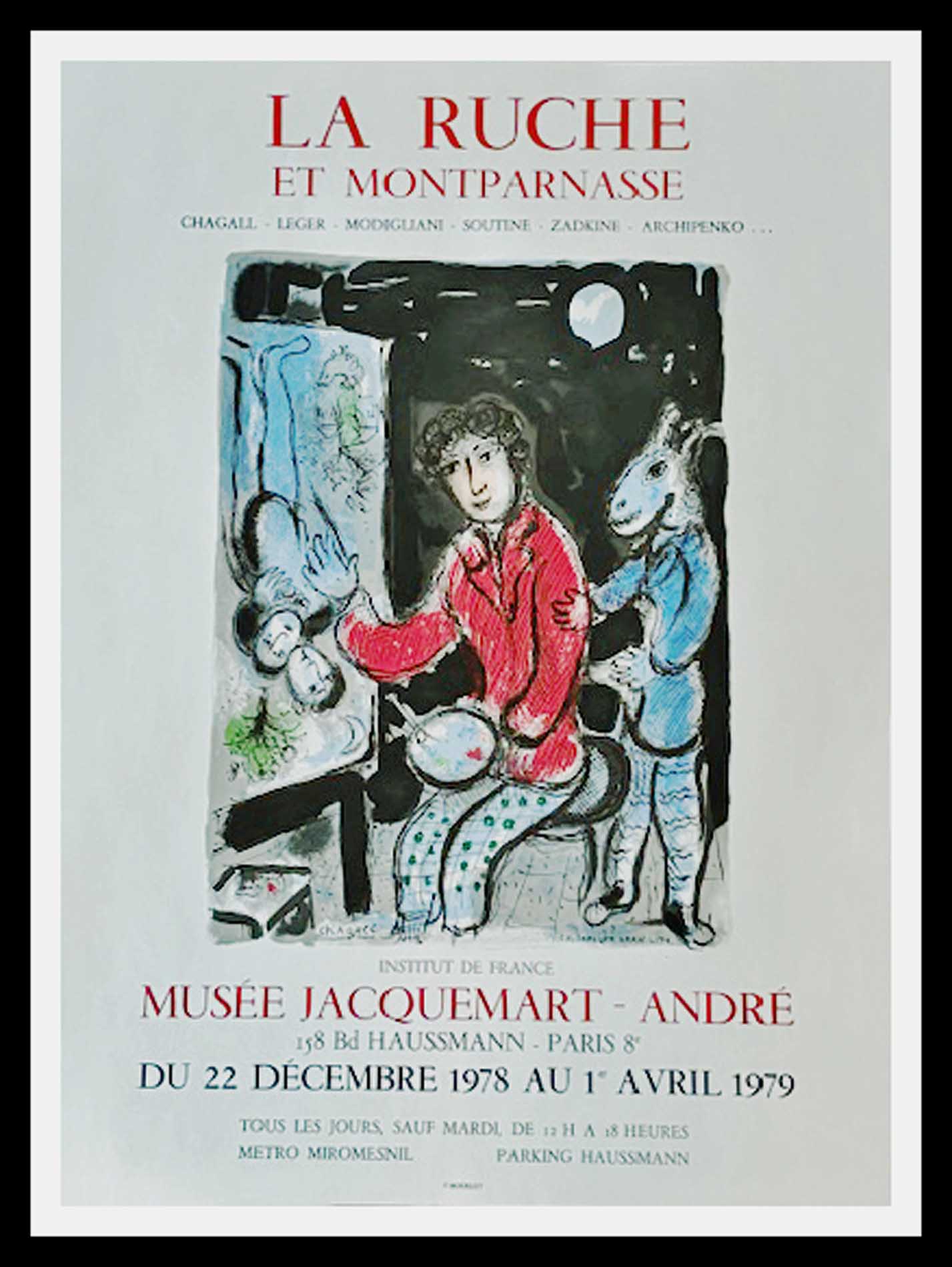 La ruche et Montparnasse Musée Jacquemart André 74.5 x 54.5 centimètres condition A+ 1979 Imprimerie MOURLOT