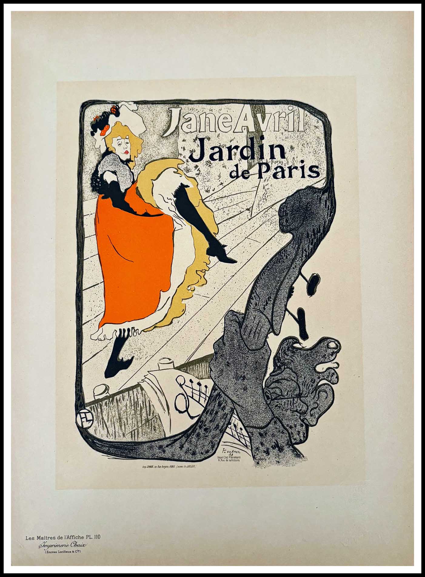 Jane Avril TLC planche 110 les maîtres de l affiche signée dans la planche