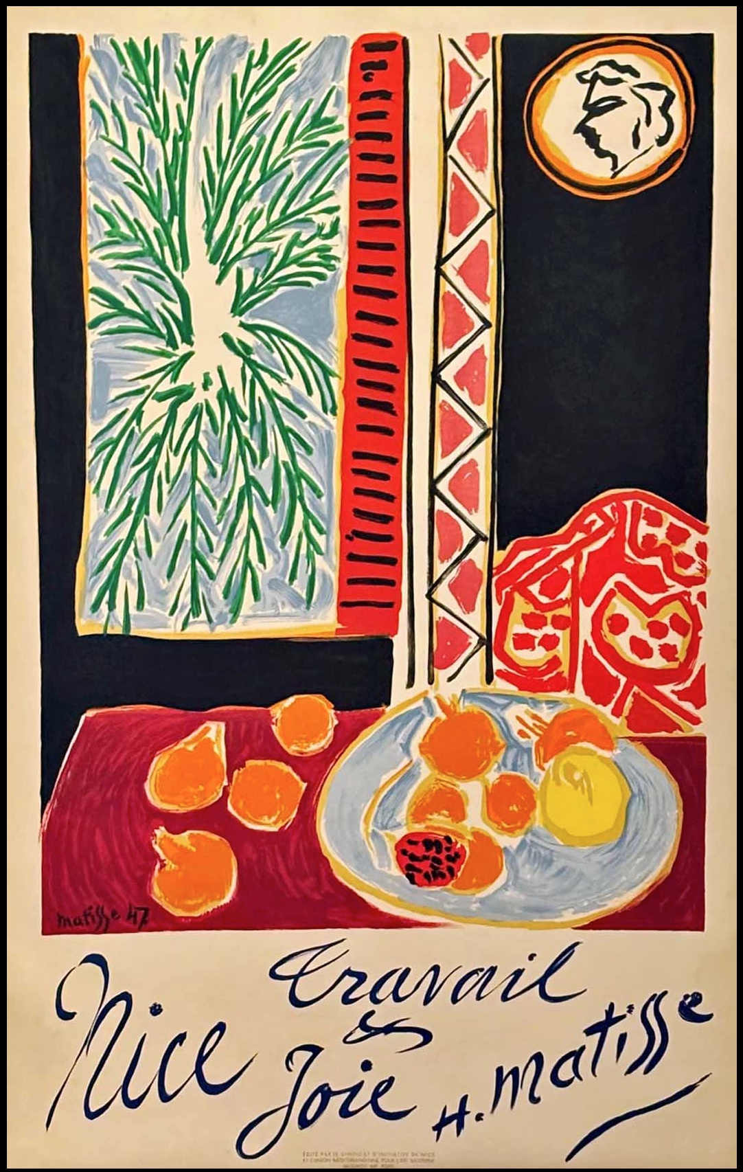NICE TRAVAIL ET JOIE Size 99 x 62 MATISSE 1947 Condition A+