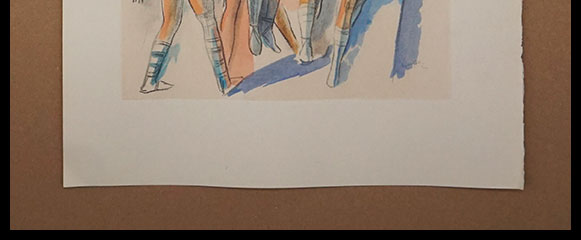 Milivoj Uzelac lithographie originale, Le basketball_03