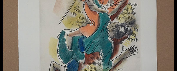 Milivoj Uzelac lithographie originale, Les Arts Martiaux_02