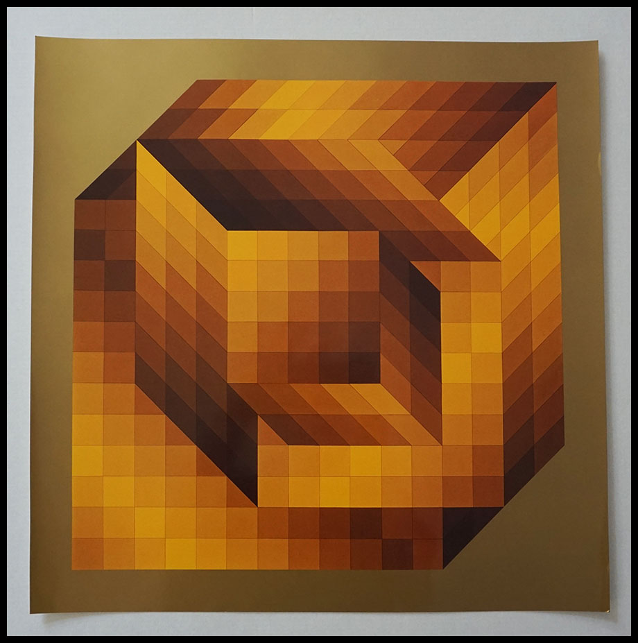 Vasarely,Offset en 6 couleurs,Axo-44 Vasarely,Offset en 6 couleurs,Axo-44