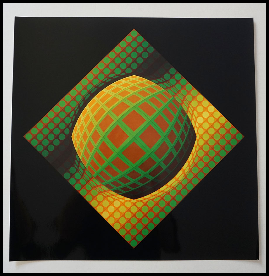 Vasarely,Offset en 6 couleurs,Vega-Zett-01 Vasarely,Offset en 6 couleurs,Vega-Zett-01