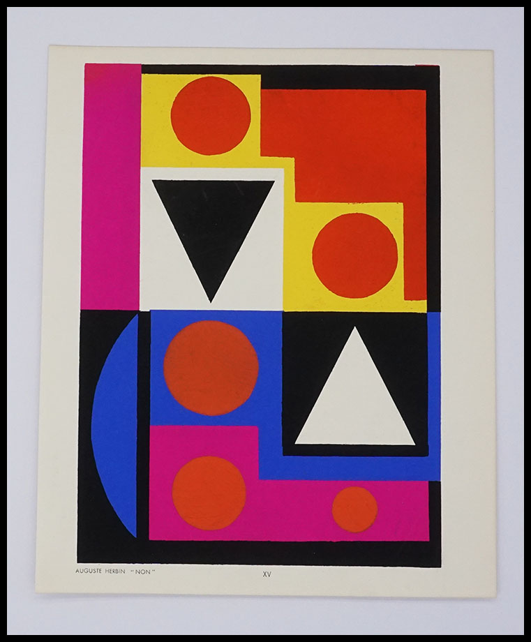 Auguste Herbin Non,Original Lithograph,Lithographie originale Auguste Herbin Non,Original Lithograph,Lithographie originale