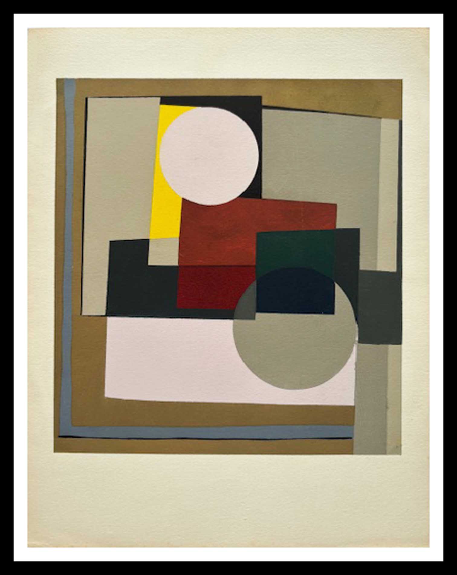 Ben NICHOLSON gouache atelier RENSON Paris 1945 30.5 x 23.5 cm Ben NICHOLSON gouache atelier RENSON Paris 1945 30.5 x 23.5 cm
