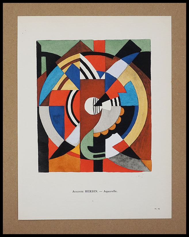 HERBIN Auguste, Aquarelle, Watercolor, Lithography, Pochoir, 1929 HERBIN Auguste, Aquarelle, Watercolor, Lithography, Pochoir, 1929