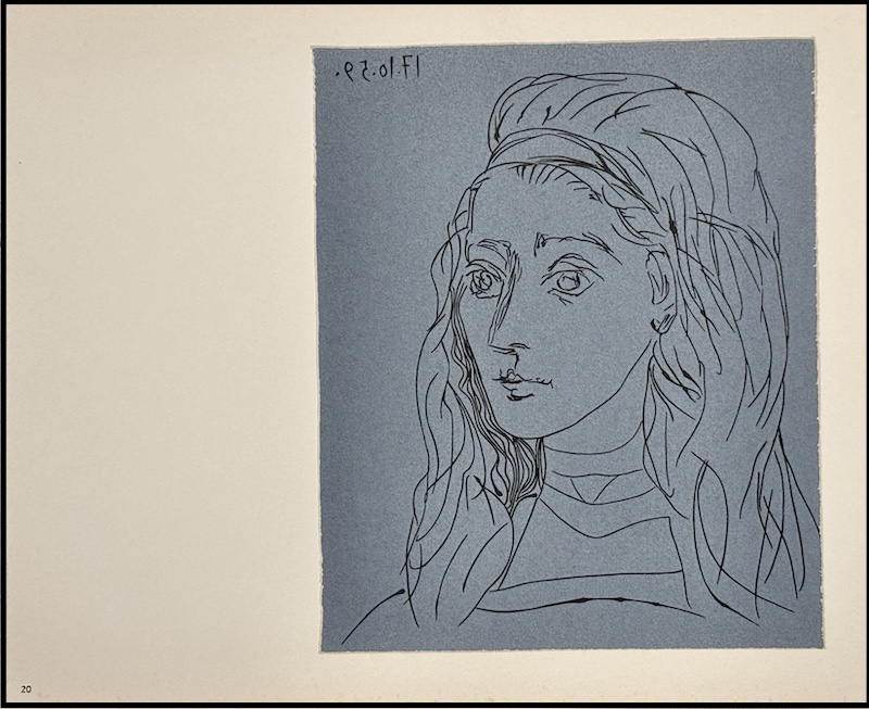 JACQUELINE, Pablo Picasso, linocut 1962