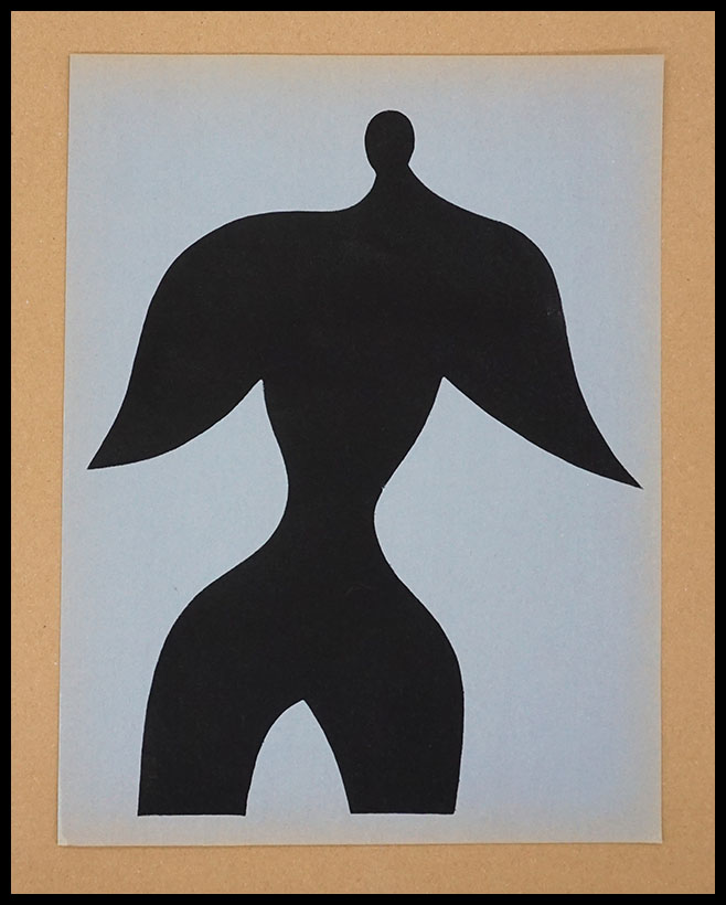 ARP Hans, Homme, Man, Pochoir, 1957, lithographie, lithograph ARP Hans, Homme, Man, Pochoir, 1957, lithographie, lithograph