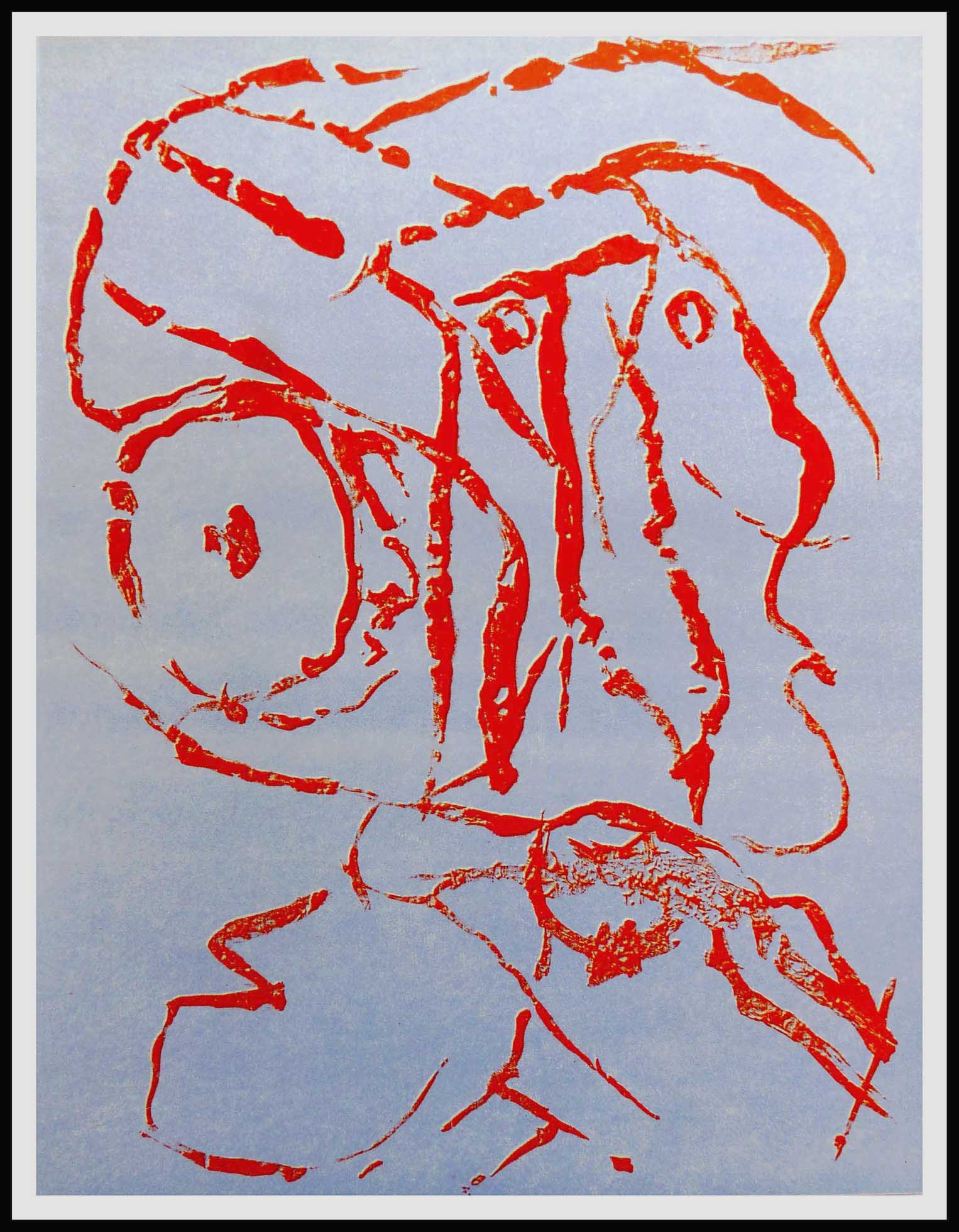 Lithographie originale ALECHENSKY 31.5 x 24.5 cm 1960 Lithographie originale ALECHENSKY 31.5 x 24.5 cm 1960